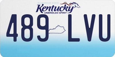 KY license plate 489LVU