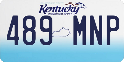 KY license plate 489MNP