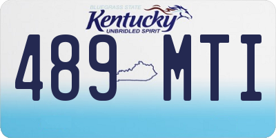 KY license plate 489MTI