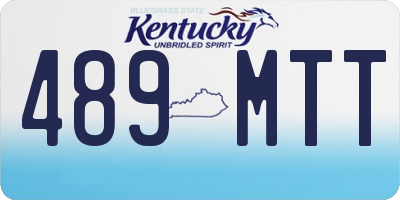 KY license plate 489MTT