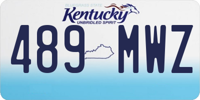 KY license plate 489MWZ