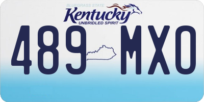 KY license plate 489MXO