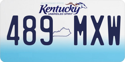 KY license plate 489MXW