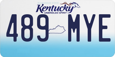 KY license plate 489MYE