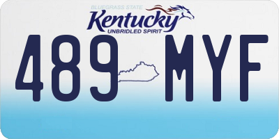 KY license plate 489MYF