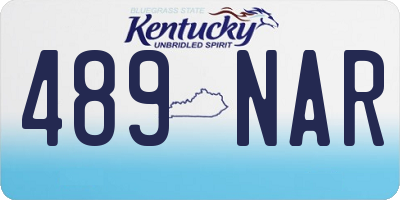 KY license plate 489NAR