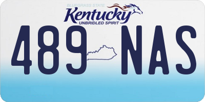 KY license plate 489NAS
