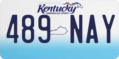 KY license plate 489NAY