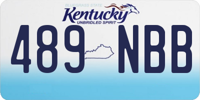KY license plate 489NBB