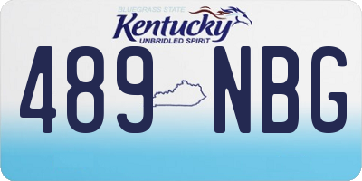 KY license plate 489NBG