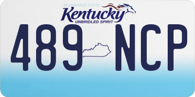 KY license plate 489NCP