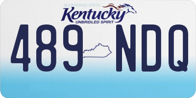 KY license plate 489NDQ