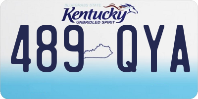 KY license plate 489QYA