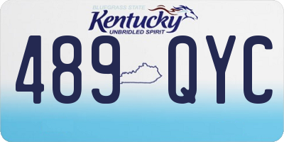 KY license plate 489QYC