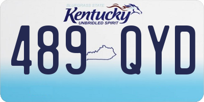 KY license plate 489QYD