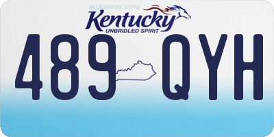 KY license plate 489QYH