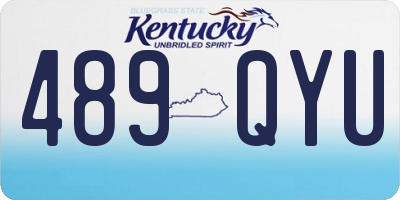 KY license plate 489QYU
