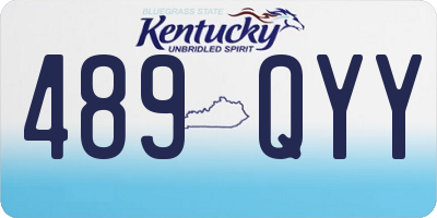 KY license plate 489QYY