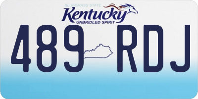 KY license plate 489RDJ