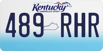 KY license plate 489RHR