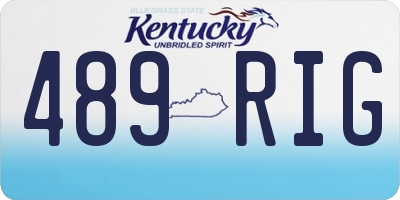 KY license plate 489RIG