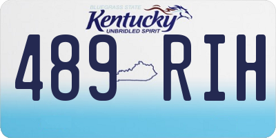KY license plate 489RIH