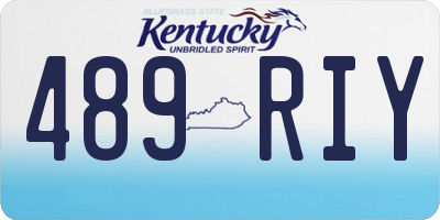 KY license plate 489RIY
