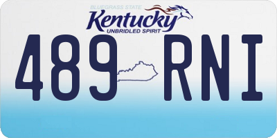 KY license plate 489RNI