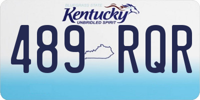 KY license plate 489RQR