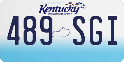 KY license plate 489SGI