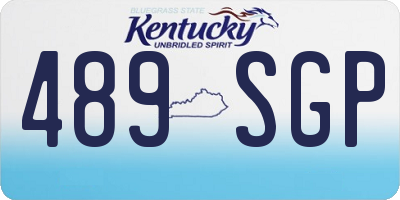 KY license plate 489SGP