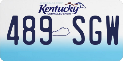 KY license plate 489SGW
