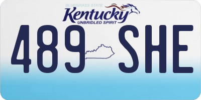 KY license plate 489SHE