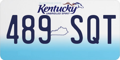 KY license plate 489SQT