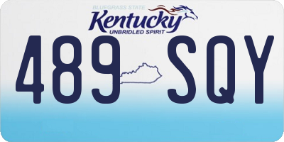 KY license plate 489SQY
