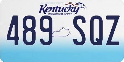 KY license plate 489SQZ