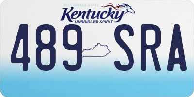KY license plate 489SRA