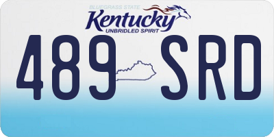 KY license plate 489SRD