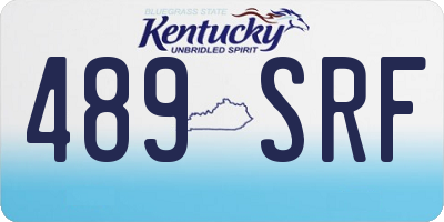 KY license plate 489SRF