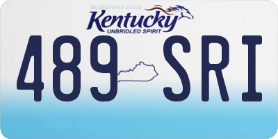 KY license plate 489SRI