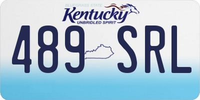 KY license plate 489SRL