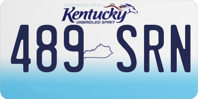 KY license plate 489SRN