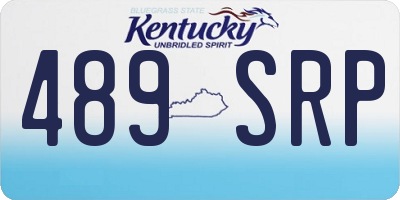 KY license plate 489SRP