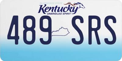 KY license plate 489SRS