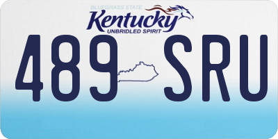 KY license plate 489SRU