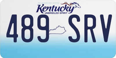 KY license plate 489SRV