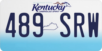 KY license plate 489SRW
