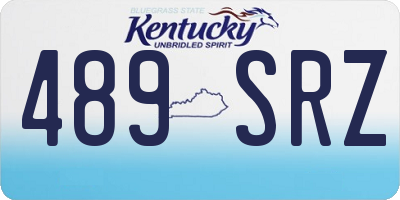 KY license plate 489SRZ