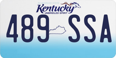 KY license plate 489SSA
