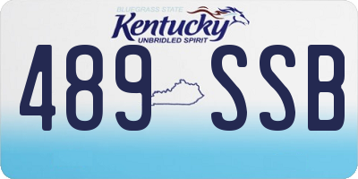 KY license plate 489SSB